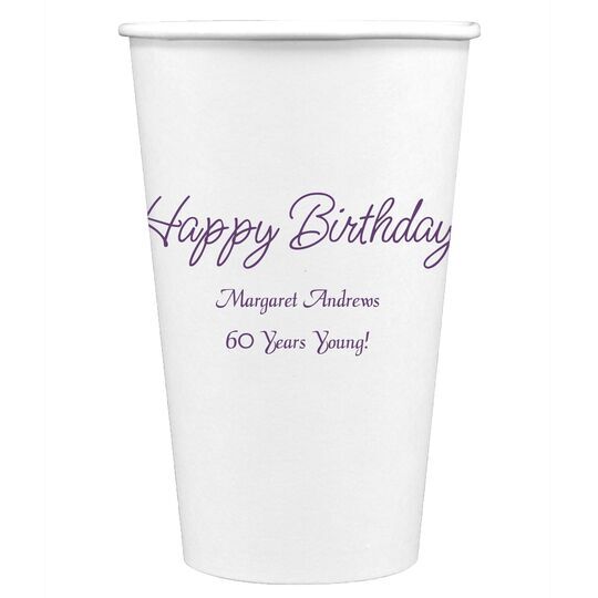 Perfect Happy Birthday Paper Coffee Cups